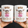 Every Poo I Do I Do It For You, Baby and Poo Emoji - Personalized Custom Coffee Mug - DAD114_MG