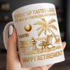 Every Sip Tastes Like Happy Retirement Palm Tree and Beach Design - Personalized Custom Coffee Mug - RETIRE014_MG