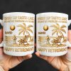 Every Sip Tastes Like Happy Retirement Palm Tree and Beach Design - Personalized Custom Coffee Mug - RETIRE014_MG