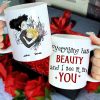 Everything Has Beauty And I See It In You, Personalized Horror Couple Mug