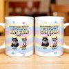 Everything Tastes Better With Cat Hair In It, Cats and Paw Prints - Personalized Custom Coffee Mug - CAT029_MG