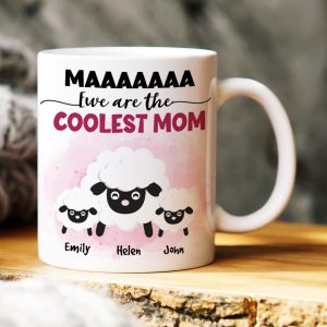 Ewe Are The Coolest Mom, Gift For Mom, Personalized Mug, Sheep Mug, Mother's Day Gift