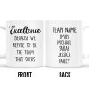 Excellence Team Motivation Custom Mug - Personalized Custom Coffee Mug - COL084_MG