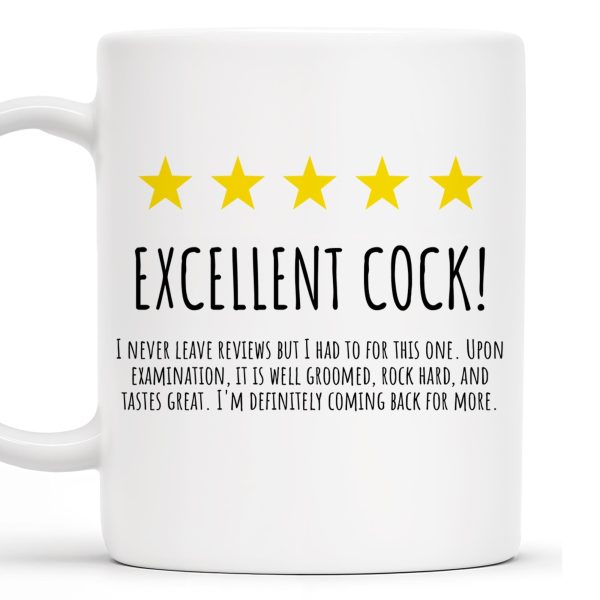 Excellent Cook Appreciation Quote With Stars And Smiley - Personalized Custom Coffee Mug - CPL101_MG
