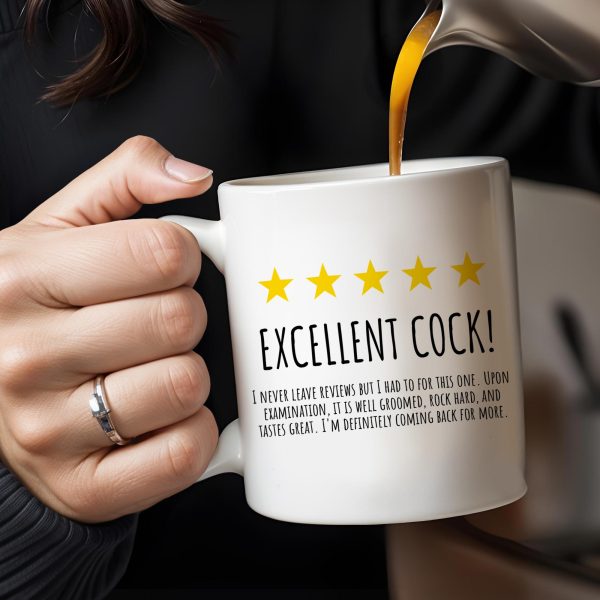 Excellent Cook Appreciation Quote With Stars And Smiley - Personalized Custom Coffee Mug - CPL101_MG