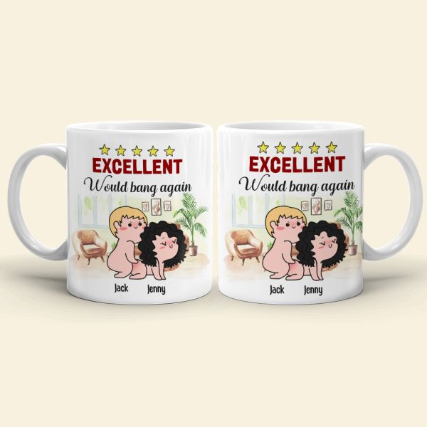Excellent Would Bang Again - Personalized Couple Mug - Gift For Funny Couple