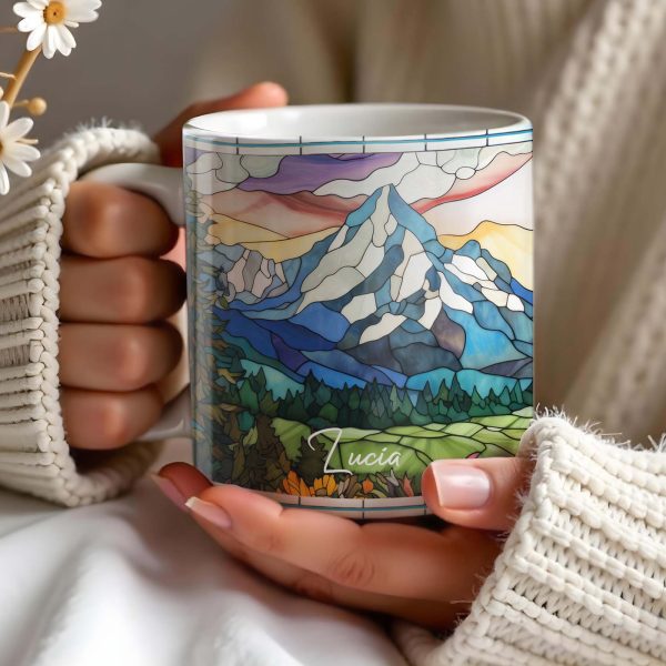 Explore Majestic Mountains Coffee Mug - Personalized Custom Coffee Mug - FAM231_MG