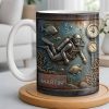 Explore The Ocean's Beauty With Steampunk Diver Art - Personalized Custom Coffee Mug - HOB039_MG