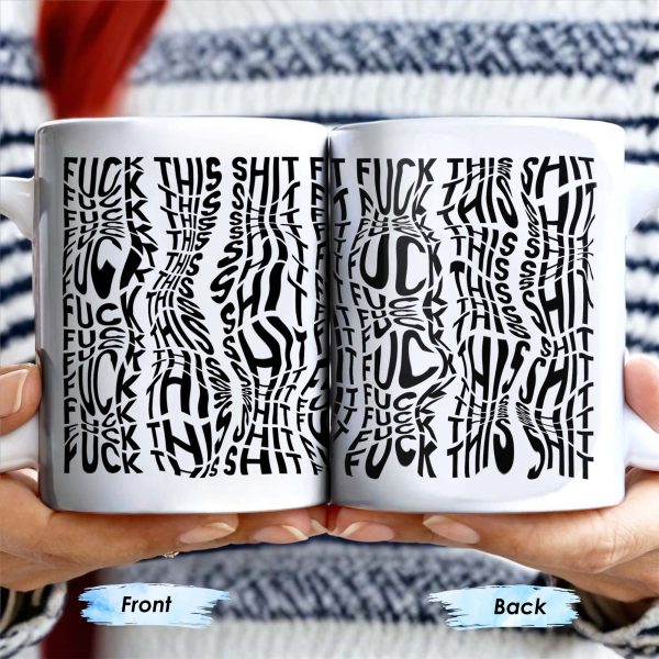 Express Yourself With Bold Text Graphics - Personalized Custom Coffee Mug - FAM363_MG