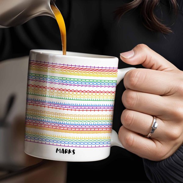 Express Yourself With Colorful Patterns - Personalized Custom Coffee Mug - CPL381_MG