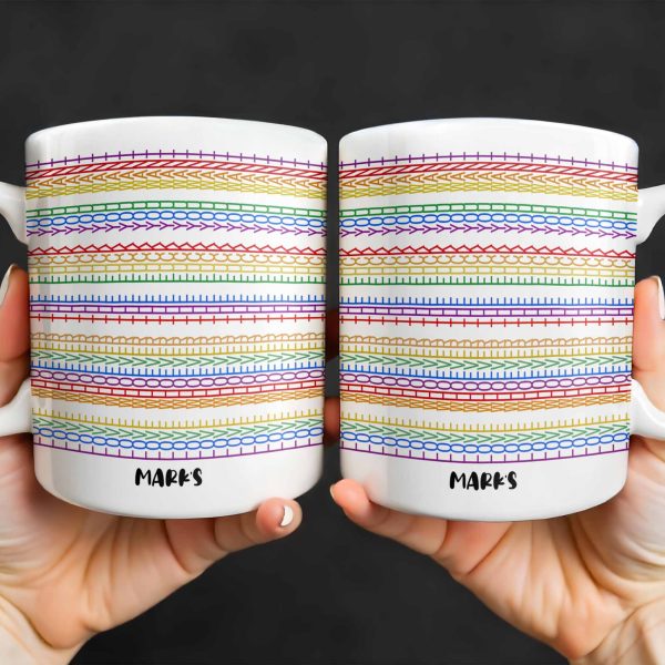 Express Yourself With Colorful Patterns - Personalized Custom Coffee Mug - CPL381_MG