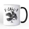 F-CAW-F Gothic Raven Personalized Mug, Snarky Halloween Gift with Custom Name