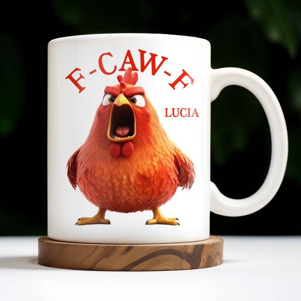 F-CAW-F Rooster Custom Coffee Mug - Personalized Custom Coffee Mug - COL096_MG