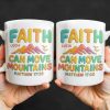 Faith Can Move Mountains, Colorful Mountain and Bird Design - Personalized Custom Coffee Mug - FTH051_MG