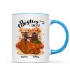 Fall Season Best Friends Sisters Fireplace Personalized Mug