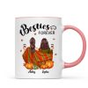 Fall Season Best Friends Sisters With Blanket Personalized Mug
