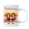 Fall Season Besties Best Friends Pretty Women Picnic Autumn Themed Personalized Mug