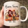 Fall Season Besties Sister Sitting On Pumpkins Personalized Mug