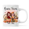 Fall Season Besties Sister Sitting On Pumpkins Personalized Mug