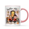 Fall Season Couple Front Porch Personalized Mug