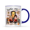 Fall Season Couple Front Porch Personalized Mug