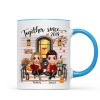 Fall Season Couple Front Porch Personalized Mug