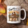 Fall Season Couple Sitting Back View Forest Personalized Mug