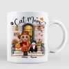 Fall Season Doll Cat Mom Front Porch Personalized Mug