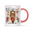 Fall Season Doll Cat Mom Front Porch Personalized Mug