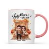 Fall Season Doll Couple Fireplace Personalized Mug