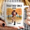 Fall Season Doll Couple Kissing Hugging Personalized Mug