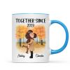 Fall Season Doll Couple Kissing Hugging Personalized Mug