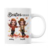 Fall Season Happy Doll Besties Playing With Autumn Leaves Personalized Mug