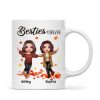 Fall Season Happy Doll Besties Playing With Autumn Leaves Personalized Mug