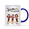 Fall Season Happy Doll Mom Daughters Playing With Autumn Leaves Personalized Mug