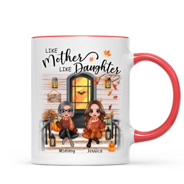 Fall Season Like Mother Like Daughter Front Porch Personalized Mug