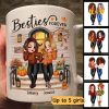 Fall Season Pretty Standing Best Friends Sisters Front Porch Personalized Mug (11oz)