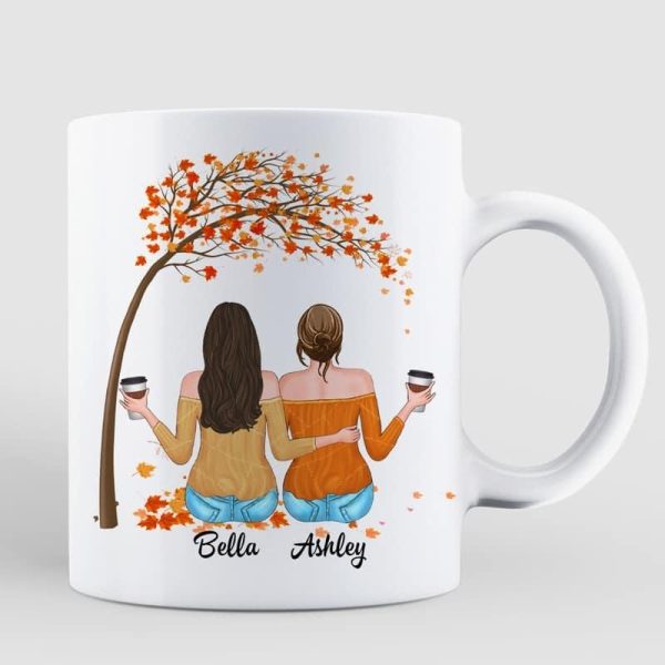 Fall Season Sisters Personalized Mug