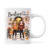 Fall Season Standing Best Friends Sisters Front Porch Personalized Mug