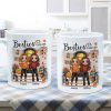 Fall Season Standing Best Friends Sisters Front Porch Personalized Mug