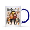Fall Season Standing Best Friends Sisters Front Porch Personalized Mug