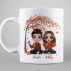 Fall Season Under Tree Doll Couple Sitting Personalized Mug