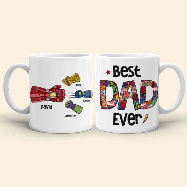 Family 07QHHN160523HA Personalized Dad And Children Coffee Mug