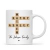 Family Crossword Puzzle Art Gift For Family Friends Personalized Mug