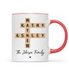 Family Crossword Puzzle Art Gift For Family Friends Personalized Mug
