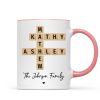 Family Crossword Puzzle Art Gift For Family Friends Personalized Mug
