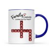 Family Forever Connected by Heart 3D Crystal Crossword - Personalized Mug - Sentimental Gift for for Loved Ones
