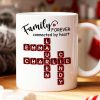 Family Forever Connected by Heart 3D Crystal Crossword - Personalized Mug - Sentimental Gift for for Loved Ones