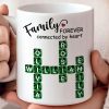 Family Forever Connected by Heart 3D Crystal Crossword - Personalized Mug - Sentimental Gift for for Loved Ones