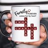Family Forever Connected by Heart 3D Crystal Crossword - Personalized Mug - Sentimental Gift for for Loved Ones